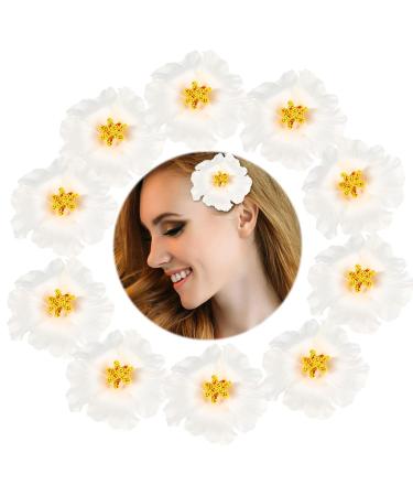 Lurrose 10pcs Hibiscus Hairpins - Hawaiian Hair Clips for Girls | Summer Party Favors & DIY Accessories - Buy Online on GoSupps.com