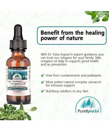 PURELY WILD Oregano Oil from Mediterranean Sources - Dr Cass Ingram's Original Formula - Immune Support Supplement with Wild Oregano Oil Drops - Non-GMO - 432 Servings - 1 fl oz - Buy Online on GoSupps.com