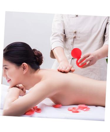 Yoga Massage Ball - Peanuts Silica Gel 12x6.3cm | Red Manual Yoga Ball for Deep Tissue Relief - Buy Online on GoSupps.com