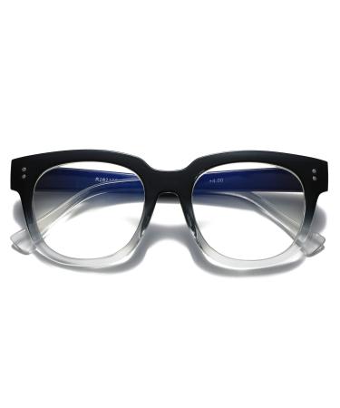 Bevi Blue Light Blocking Glasses Stylish Reading Glasses Magnifying Glasses For Men and Women Gradient Grey 3.0 x