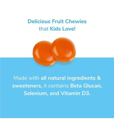 Beta Kids Immune Support Gummies with Beta Glucan, Selenium, and Vitamin D3 - 30 ct | All Natural, Non-GMO, Kids Chewable Vitamin - Buy Online on GoSupps.com