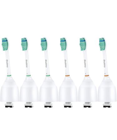 Brushmo Replacement Toothbrush Heads Compatible with Sonicare e-Series HX7022, 6 Pack(BM726) Green