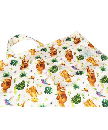 Flower hanging diaper bag XL with zipper (sloth)