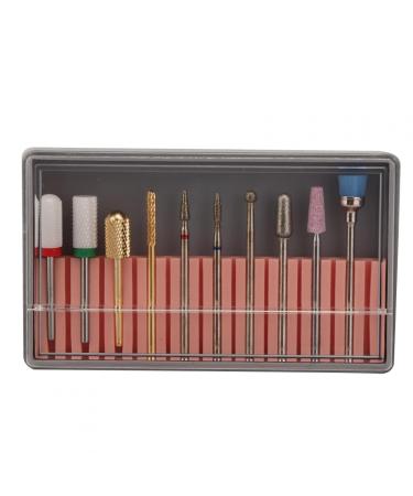 Nail drill for acrylic nails professional nail drill set made of tungsten steel for gel-nails Nail skin (10 pieces) Remove nail and acrylic (BH08)