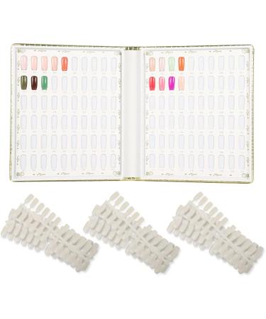 BNG Nail Display Book 120 Color Gel Polish in Gold Leather | Nail Art Salon Design & False Nails Tips Chart - Buy Online on GoSupps.com