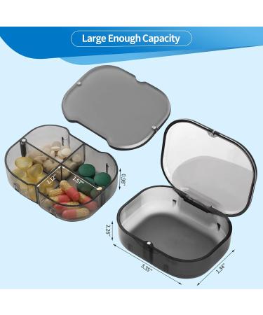 Daily Pill Organizer - Portable 4-Compartment Moisture-Proof Box for Vitamins & Medications | Cute & Functional Storage Solution - Buy Online on GoSupps.com