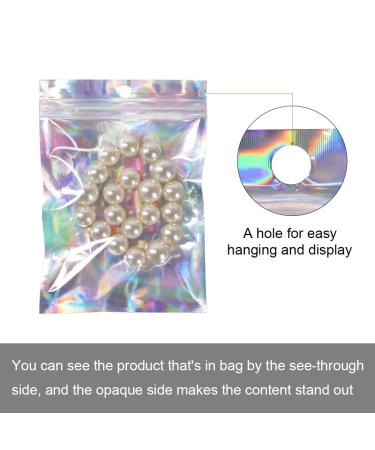 100pcs Holographic Mylar Bags 4x6 Inch - Resealable Foil Zip Lock Pouches for Candy, Jewelry, Lash, Lip Gloss - Gift Packaging Baggies - Buy Online on GoSupps.com
