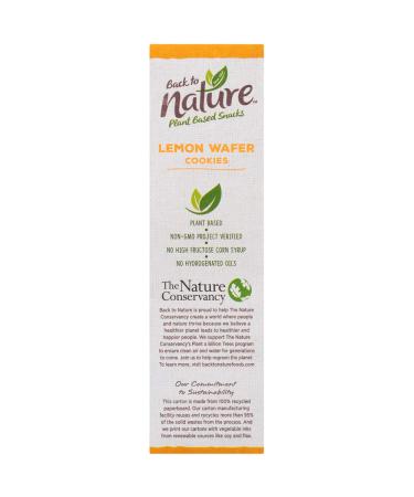 Back to Nature Non-GMO California Lemon Cookies - 9 oz - Delicious Citrus Treats - Buy Online on GoSupps.com