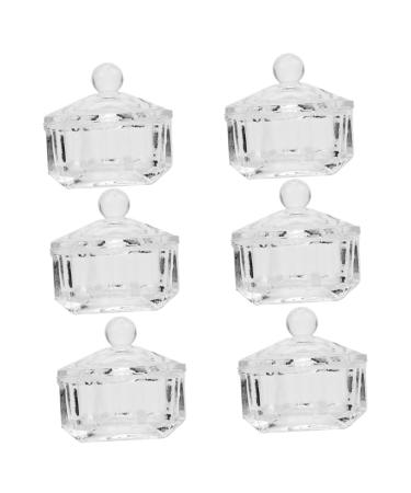 minkissy Nails nail art crystal c glass containers with lids nail dappen c nails glass jar Dappen Dish Bowl acrylic powder dish terrarium nail art tool nail art cs manicure washing Art