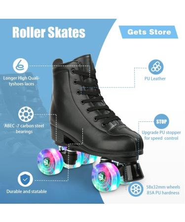Women's Light Up Roller Skates - Adjustable Double Row Shiny Skates - Flash Wheel - US Women's 8.5/US Men's 7/EU39 - Buy Online on GoSupps.com