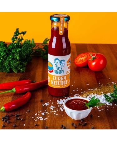 Tom & Krissi's Ketchup 270g - Low-Fructose Vegan Curry Sauce | International Shipping Available - Buy Online on GoSupps.com