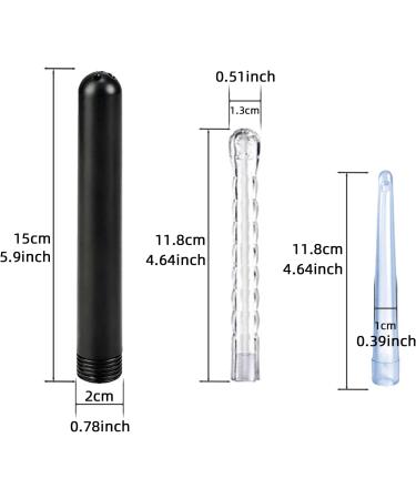 Black Silicone Enema Ball Set - 7.9 oz with 23.6" Hose & 4 Nozzles | Portable Cleaning for Men & Women - Fits Most Shower Systems - International Shipping Available - Buy Online on GoSupps.com