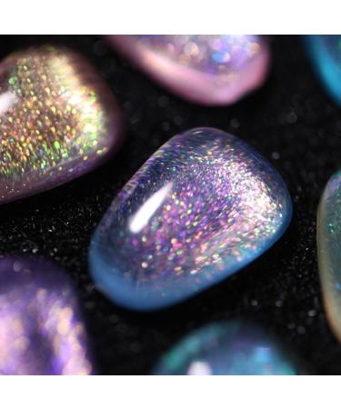 DIY UV Soak Off Gel Nail Varnish Pearl Shell Colors Top Coat Gel Shiny Aurora Gel Nail Polish - (Color: 7) - Buy Online on GoSupps.com