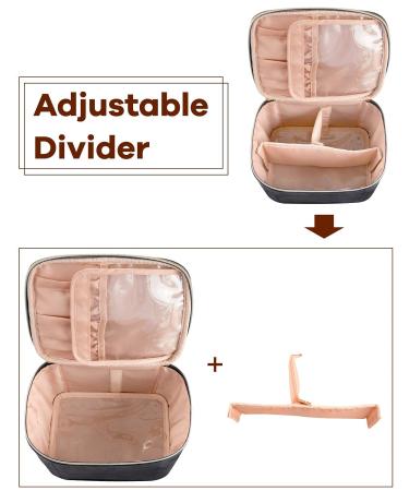 OCHEAL Travel Makeup Bag Organizer for Women - Black Toiletry Bag with Large Capacity for Skincare and Cosmetics - Buy Online on GoSupps.com