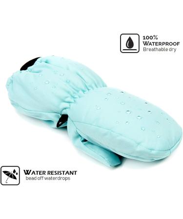 Highcamp Baby Exclusive Winter Snow Ski Mittens - Waterproof Toddler Gloves 2XS (2-3 Y) Aqua-i - Buy Online on GoSupps.com