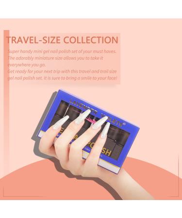 Lavender Violets Gel Nail Polish Kit - 13 Pcs Set with 9 Colors, Base, Top Coats, Matt Top Coat, and Nail File - Soak-off UV LED Gel Nail Art Design - C962A A-Skin Shades - Buy Online on GoSupps.com