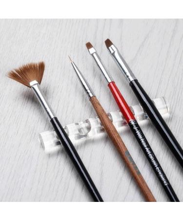 Portable Acrylic Nail Art Brush Holder - Clear Multifunctional Professional Nail Discomfortting Pen Stand - Buy Online on GoSupps.com