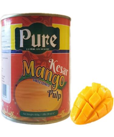 Pure Kesar Mango Pulp 850g - Premium Aam Pulp for Exotic Flavors - Buy Online on GoSupps.com