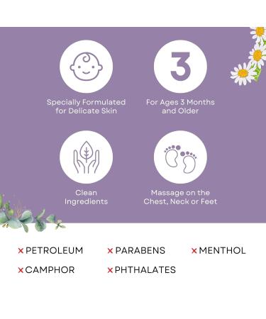 Herbion Naturals Baby Chest Rub | All-Natural Soothing Ointment for Ages 3 Months+ | Coconut Oil Eucalyptus Lavender & More | Non-GMO & Petroleum-Free Baby Essential - Buy Online on GoSupps.com