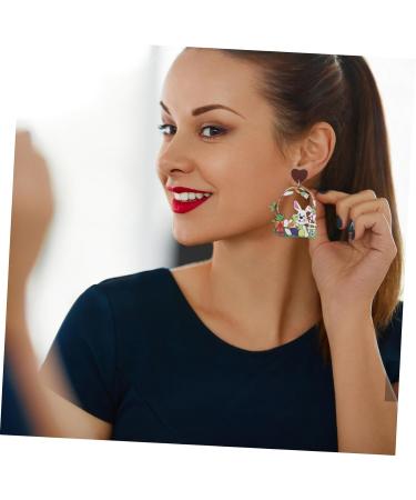 TENDYCOCO 6 Pairs Easter Earrings Stud Earrings Womens Earrings Dangling Holiday Earrings for Women Earrings Fun Fashion Earrings for Women Earrings for Women Trendy Pendant Wooden Miss 5.50X4.30X1.50CMx2pcs As Shownx2pcs - Buy Online on GoSupps.com