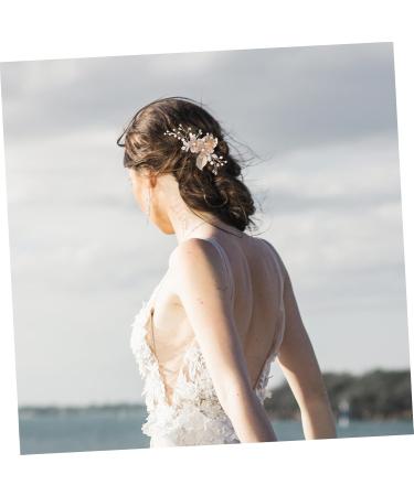 DOITOOL Hair Comb Bride Hair Accessory Flower Clips Hair Styling Accessories Floral Hair Headpiece Wedding Headdresss Birthday Headpiece Gold Decor Hollow Out Bridesmaid Headband Alloy - Buy Online on GoSupps.com
