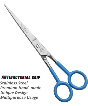Professional Hairdressing Scissors Hair Cutting Scissors Shears for Barber Salon Home - with Antibacterial Comfort Rubber Grip 100% Stainless Steel (Blue) - Buy Online on GoSupps.com