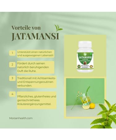  Morsan Healthcare Morsan Healthcare Jatamansi (Nardostachys jatamansi) Capsules | Pack of 60 x 500 mg Vegetarian Capsules | Natural Natural - Buy Online on GoSupps.com