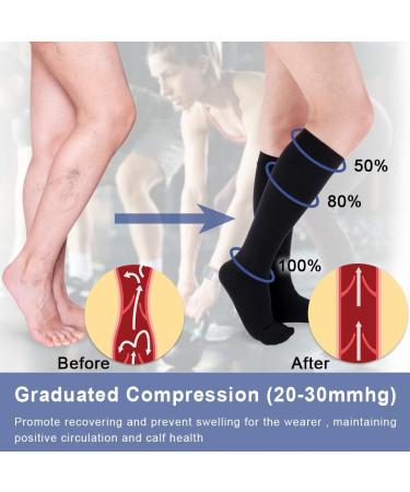 Beaister Medical Compression Stockings 20-30 mmHg for Women & Men - Closed Toe Support for Varicose Veins Edema & Pregnancy - Black M - Buy Online on GoSupps.com