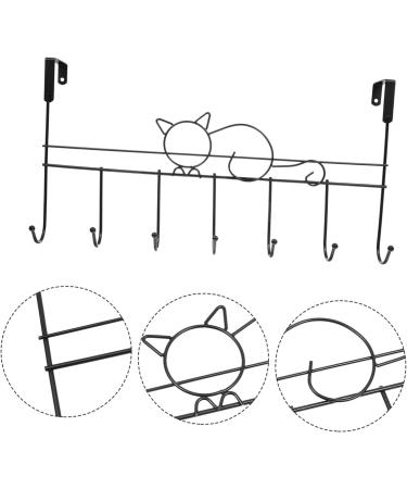 Holibanna Wrought Iron Door Hook Coat Hangers Hat Hanger Bath Iron Hook Wall Home Supplies Metal Iron Gate 41.5X23X5CM Black - Buy Online on GoSupps.com