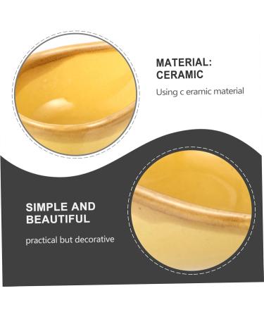 Fomiyes Aromatherapy Mixing Bowl - Ceramic Yellow Facial Jewelry Tray for Essential Oils & Masks | 8.5x5.5cm - Buy Online on GoSupps.com