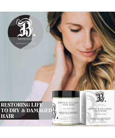 Made With Love Biotin & Collagen Hair Mask 8oz | Repair Dry & Damaged Hair | Aloe Vera Avocado Oil & Vitamin E - Buy Online on GoSupps.com