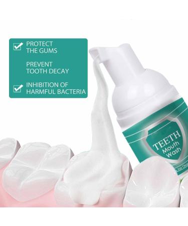 Herbal Brightening Oral Repair Foam & Teeth Whitening Solutions - Total Care Mouthwash Stain Removal Toothpaste & Mousse | Fresh Breath & Deep Cleaning (3PCs) - Buy Online on GoSupps.com