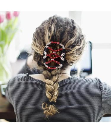 Kytpyi 2-Piece Hair Comb & Clips Set - Stretchy Red Hair Accessories for Thick & Fine Hair Durable Double Comb with Pearls for Women & Girls DIY Hairstyles - Buy Online on GoSupps.com