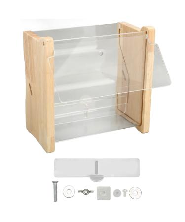 Feed dispenser for chickens automatic with a large capacity clear acrylic chicken bird feed box for budgie nymphine pitch quail (S 165 x 42 x 45 mm/6.5 x 1.7 x 1.8 inches)