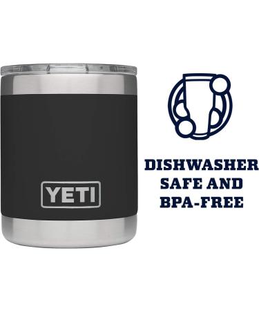 YETI Rambler 10 oz Lowball - Vacuum Insulated Stainless Steel, Black - Buy Online on GoSupps.com