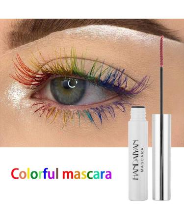 Allbestaye Colorful Waterproof Mascara - Fine Brush Long-lasting Green Black & White Eyelashes - Buy Online on GoSupps.com