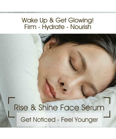 Rise and Shine Day Face Serum - All Natural Anti-Aging Serum with Hyaluronic Acid for Mature Skin - 1oz - Buy Online on GoSupps.com