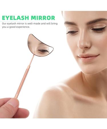 COHEALI Eyelash Mirror - Large Half Moon Vanity Makeup Mirror for Eyelash Extensions & Beauty Tools | Golden Finish - Buy Online on GoSupps.com
