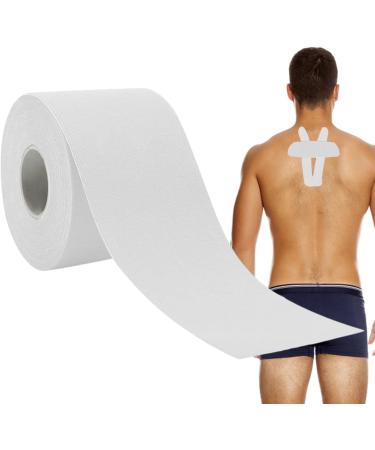 Kinesio Tape Sports Tape Wrap Adhesive | Elastic Sports & Weightlifting Tape Supports Muscles & Joints Knee Support and Muscle Relief White 2.5cmX5m - Buy Online on GoSupps.com