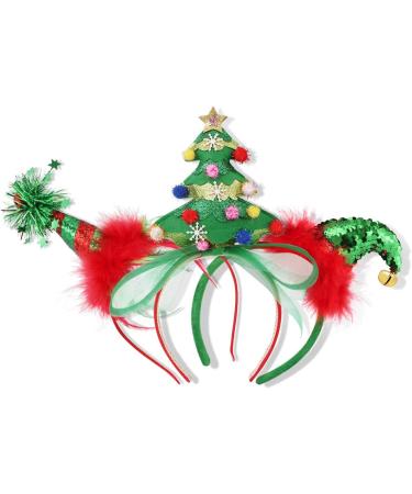 FRCOLOR Christmas Headbands Bulk Elf & Christmas Tree Headbands for Kids & Adults | 3PC Set - Buy Online on GoSupps.com