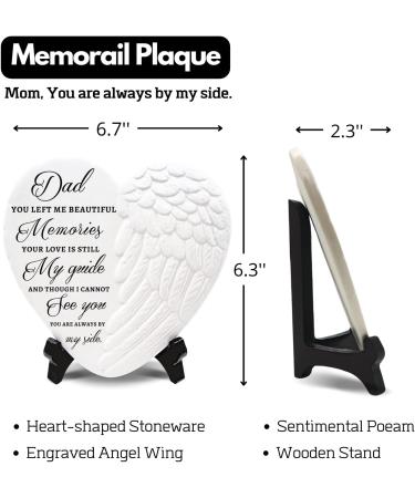 Angel Wing Plaque and Sympathy Card for Loss of Father | Bereavement Gifts for Grief and Condolences | Celebration of Life Remembrance Decor - Buy Online on GoSupps.com