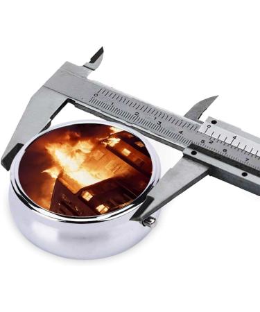 Volcano Printed Mini Round Pill Box - 3 Compartment Travel Organizer | Portable Pill Case for Home & Office - Buy Online on GoSupps.com