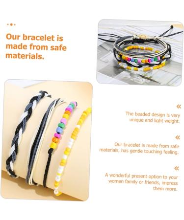 VALICLUD 9 Pcs Wax Thread Bead Bracelet Beads Women's Anklet Delicate 22x1CMx3pcs Assorted Colorx3pcs - Buy Online on GoSupps.com