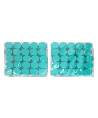 50 Pack Beauticom 5G Clear Jars with Teal Lids - BPA Free Containers for Scrubs Oils Creams & Makeup Samples | International Shipping Available - Buy Online on GoSupps.com