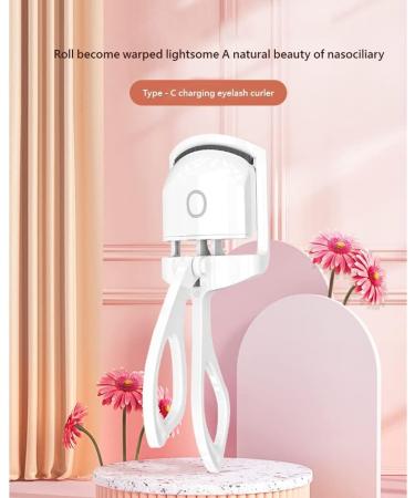 Jimenez Heated Eyelash Curler Electric Temperature Control Charging Mini Portable Electric Perm Eyelash Curler White - Buy Online on GoSupps.com