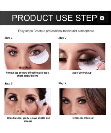 jweemax 100pcs Disposable Eyeshadow Pad Eye Shadow Shields Grafting Eyelashes Protector Pads Tapes Makeup Tools white - Buy Online on GoSupps.com