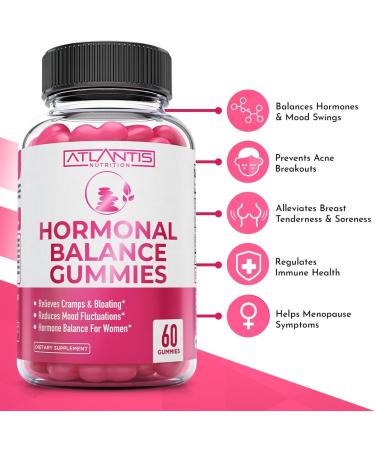 Hormonal Balance & PMS Support Gummies with Ashwagandha and Magnesium - Buy Online on GoSupps.com