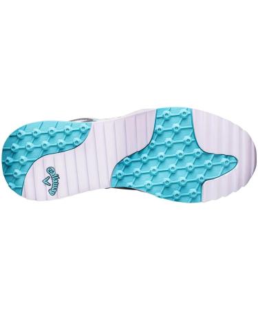Callaway Women's Aurora Golf Shoe - 38 EU Wide Silver & Light Blue | International Shipping Available - Buy Online on GoSupps.com