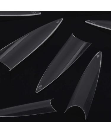 600Pcs Stiletto Nail Tips - Long False Nails Clear Acrylic Half Cover False Nail Tips - Buy Online on GoSupps.com