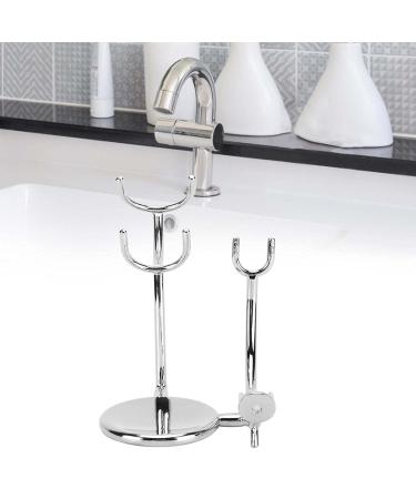Premium Manual Razor Stand & Brush Soap Dish - Electroplated Metal for a Luxurious Shaving Experience | International Shipping Available - Buy Online on GoSupps.com